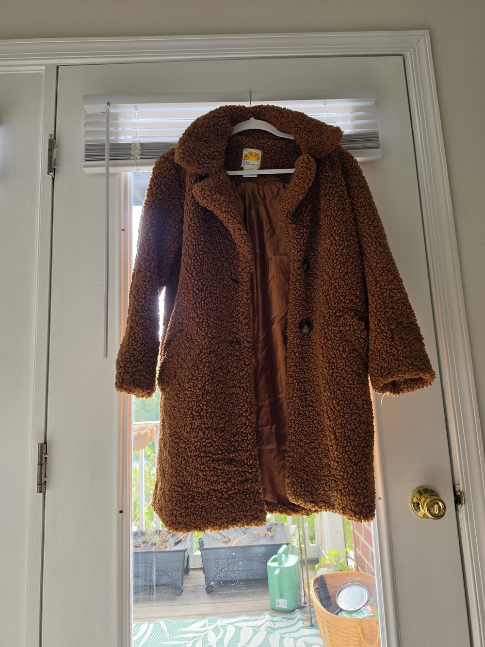 C&C California Brown Teddy Puffer Coat